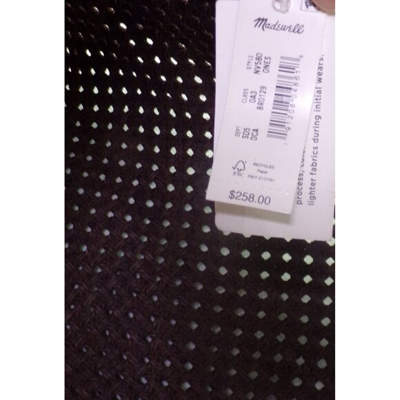 🆕MADEWELL Handwoven Cane Tote Handbag Dark Brown - Picture 7 of 9